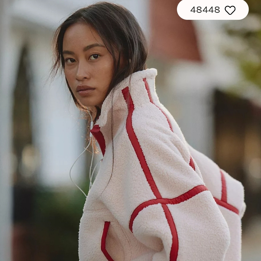 FP Movement by Free People. Mountain High Half Zip Fleece Pull over. NWOT. Med - Picture 2 of 7